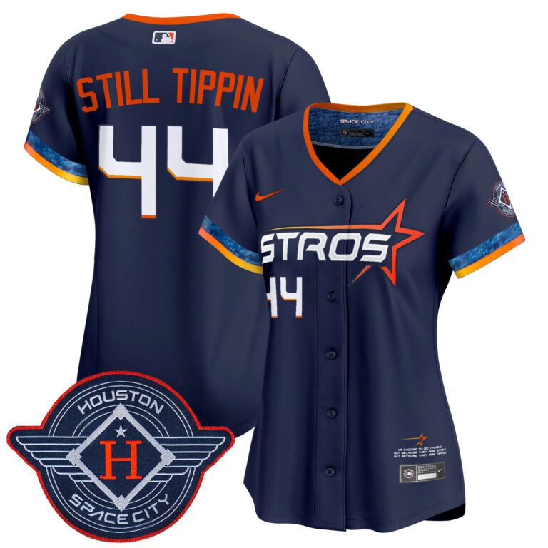 Women Houston Astros #44 Still Tippin blue 2025 City Connect Vapor Limited Stitched Jersey